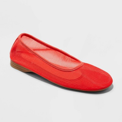 Women's Mel Sheer Mesh Ballet Flats with Memory Foam Insole - A New Day™