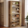 Hommoo 8-Tier Large Bookshelf with Open Shelves Brown - 3 of 4