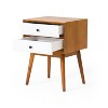 NicBex 2 Drawers Nightstand,Bedside Table with Round Knobs,Modern Side Table for Bedroom - 2 of 4
