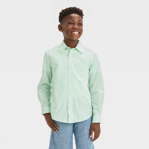 Boys green deals dress shirt