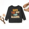 The Juniper Shop SmileyWorld Have The Day You Deserve Groovy Youth Sweatshirt - 3 of 4