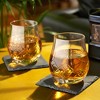 Viski Admiral Heavyweight Bourbon Glasses - Crystal Lowball Etched Cocktail Glasses, Whiskey Glass Gift Set of 2 - 11 Ounces, Clear Finish - 3 of 4