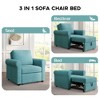 3-in-1 Convertible Sofa Bed, Folding Accent Chair, Pull-Out Sleeper Chair with Adjust Backrest - ModernLuxe - 4 of 4