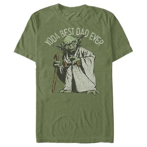 Men's Star Wars Yoda Best Dad Ever T-Shirt - 1 of 4