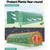Outdoor Greenhouse - 27x10x7 FT Walk-In with Swing Door, 16 Mesh Windows, Heavy-Duty Galvanized Steel Frame & Thick PE Cover - 3 of 4