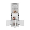 Chery Life Corner Bar Cabinet With Glass Rack, Double Door Cabinet, Eight Built-In Wine Rack - 3 of 4