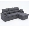 Aukfa Convertible Pull Out Sofa Bed, L-Shaped Sectional Sofa with USB Ports/Cup Holders/Storage Chaise for Living Room/Bedroom - 2 of 4