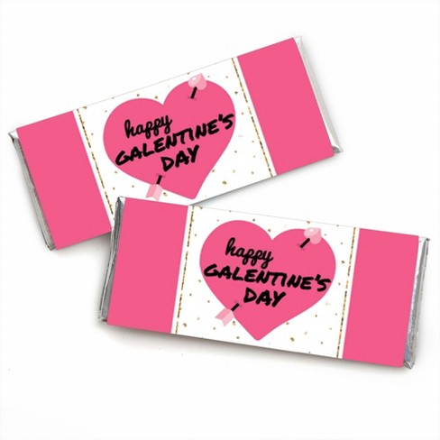 Big Dot of Happiness Be My Galentine - Candy Bar Wrapper Galentine's and Valentine's Day Party Favors - Set of 24 - image 1 of 4