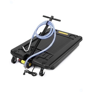 17/20 Gallon Oil Drain Tank, Low Profile Oil Drain Pan, Foldable Hand, with Pump, Hose, Swivel Casters Wheels for Car, SUV, Trucks Oil Draining - 1 of 4
