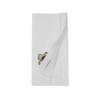 Saro Lifestyle Embr'D Lady Bug Hemstitch Napkin (Set of 6), 20", White - 3 of 4