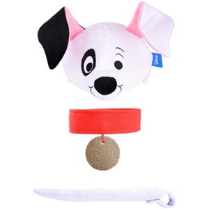 HalloweenCostumes.com One Size Fits Most   101 Dalmatians Patch Headband, Collar and Tail Kit, Black/White/Red - 1 of 4
