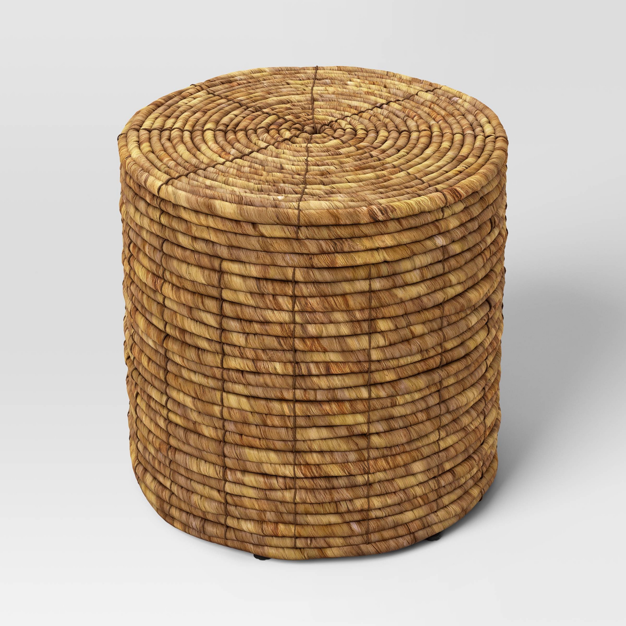 Wicker Storage Ottoman Natural