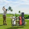 Arceso 36 Inch Golf Bag Organizer, Golf Storage Organizer for Garage with Wheels,  Golf Clubs, Golf Equipment Accessories - 3 of 4