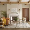 Nathan James Metal Accent Chair Boucle Fabric: Upholstered Lounge Armchair for Bedroom, Cotton & Faux Leather - 3 of 4