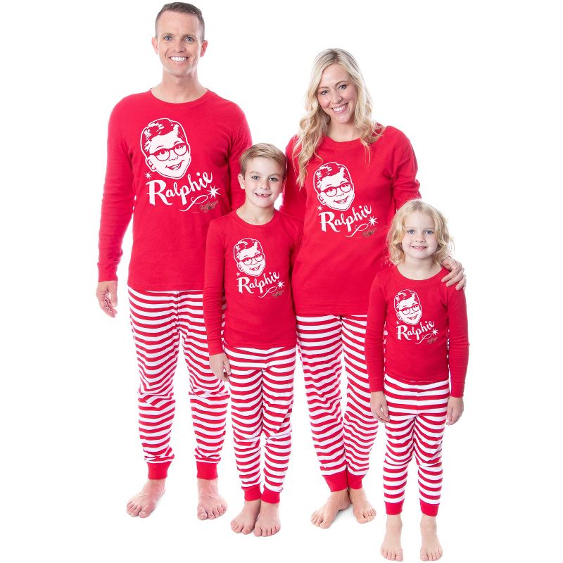 A Christmas Story Ralphie Face Logo Sleep Tight Fit Family Pajama Set, 1 of 5