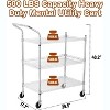 Kitchen Utility Cart, Metal Removable Storage Cart with Wheels and Handle, Commercial Grade Utility Cars, Kitchen, Workshop - 4 of 4