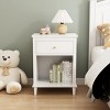 KTMBDW 26.77''H Rustic Farmhouse Bedroom Nightstand with 1 Drawers and an Open Cubby, Wooden Bedside Table for Bedroom, Office, or Living Room - 3 of 4
