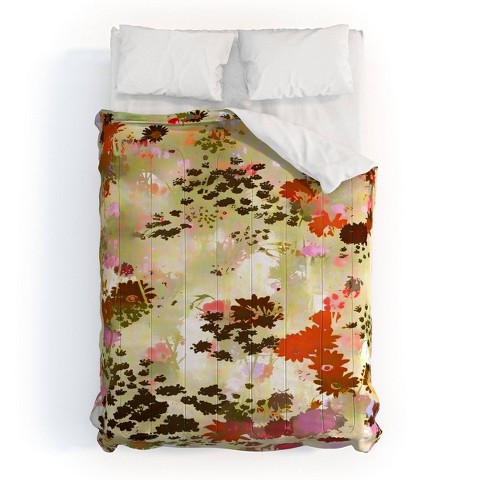 Deny Designs 3pc Full/Queen 83 Oranges Sunlit Meadow Comforter Bedding Set