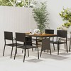 vidaXL Patio Furniture Set 9 Piece Table and Chair with Cushions Poly Rattan - 2 of 4
