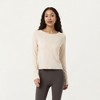 Anna-Kaci Active Women's Long Sleeve Active Top with Soft Stretch Fabric Crew Neckline Clean Minimal Silhouette - 2 of 4