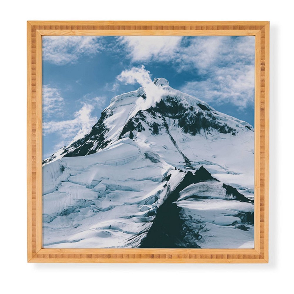 Photos - Other Decoration Deny Designs 12"x12" Hannah Kemp Mount Redoubt Framed Wall Art Bamboo