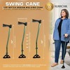 Luupatchy Cane - Ultimate Grip for Hiking/Travel, Ergonomic Comfort, Lightweight, Stylish Anodized Finish,Orange - 3 of 4