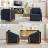 Grungis Chenille Upholstered Accent Chair with Cushioned Seat,28.94"W Arm Chairs with Backrest,Leisure Chair for Bedroom,Reading Room - 4 of 4