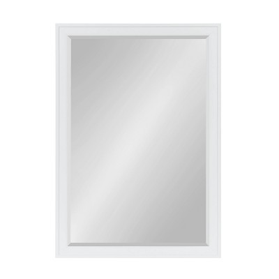 27.5" x 39.5" Bosc Rectangle Wall Mirror White - DesignOvation