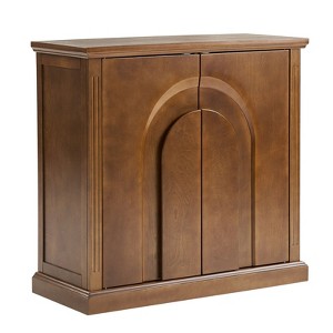 Franz 35 Tall 2 - Door Transitional Accent Cabinet with Adjustable Shelves|ART OF LIVING DESIGNS-WALNUT - 1 of 4