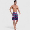 Anna-Kaci Men's Vibrant Stripe Gradient Swim Shorts with Drawstring Waist and Side Cargo Pocket - 4 of 4