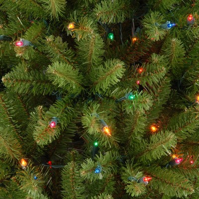 4.5' Prelit Slim Kingswood Fir Christmas Tree with Multicolor Lights
