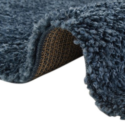 Alpine Softness Marine Blue 9' x 12' Braided Shag Rug