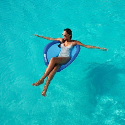 SwimWays Spring Float Papasan Pool Lounger with Hyper-Flate Valve - Blue