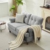 Hyleory 55.84" Upholstered Chenille Loveseat for Living Room Bedroom - 2 of 4