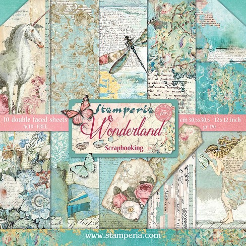 Stamperia Wonderland 10 sheets 12''x12'' Double Sided Paper Pad