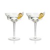 Viski Faceted Martini Glasses Set of 2 - Crystal Cocktail Coupes - 10 oz - 4 of 4