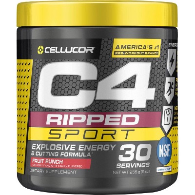 Cellucor C4 Ripped Pre Workout Energy Powder - Fruit Punch - 9oz