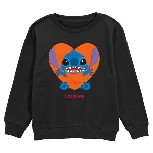 Boy's Lilo & Stitch Love Me Sweatshirt - 1 of 2