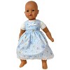 Doll Clothes Superstore Blue Flowers And Checks Dress Fits 18-20 Big Baby Dolls And Stuffed Animals - 3 of 4