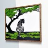 Gulches Tiger Metal Art Moss Wall Decor - Striking Iron and Moss Fusion for Your Space - 3 of 4