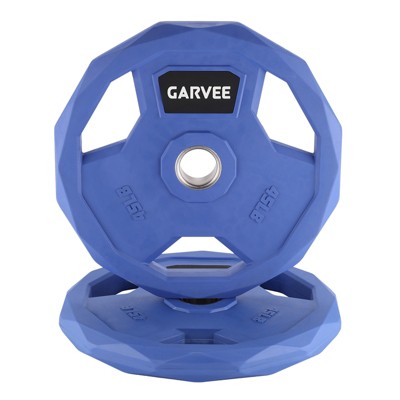 2-Inch Bumper Plates Set -Rubber Coated Cast Iron  for Home Gym Barbell Plates  Weights Options  (2.5-95 Lbs, Single/Pair/Set)