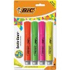BIC Brite Liner Grip Tank Highlighter Chisel Tip Assorted Colors 4/Pack 6 Packs (BICBLMGP41ASST-6) - 2 of 2