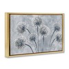 Stupell Industries Blue Onion Flowers Floating Frame Canvas Art, Gold, 31" x 21" - 2 of 4