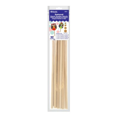Bazic Products Assorted Round Natural Wooden Dowel, Pack of 10 (Pack of 10)