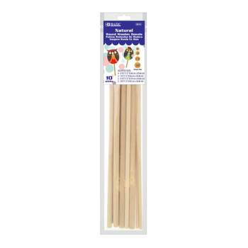 Bazic Products Assorted Round Natural Wooden Dowel, Pack of 10