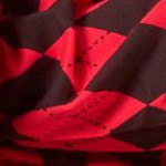 argyle black & red