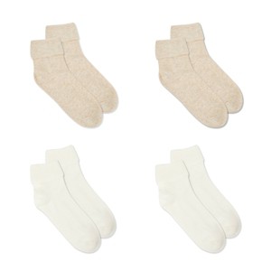 Women's Fruit of the Loom Cotton Comfort 4pk Turn Cuff Ankle Socks - 4-10 - 1 of 4