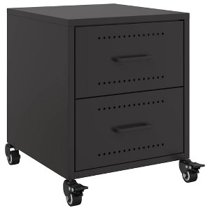 vidaXL Bedside Cabinet Cold-rolled Steel Compact Bedside Cabinet - 1 of 4