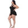 Agnes Orinda Women's Plus Size Adjustable Strap Tummy Control Tie Knot Swimsuits - 3 of 4