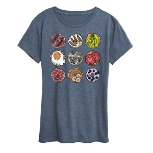 Women's - Instant Message - Bagel Grid Short Sleeve Graphic T-Shirt - 1 of 4